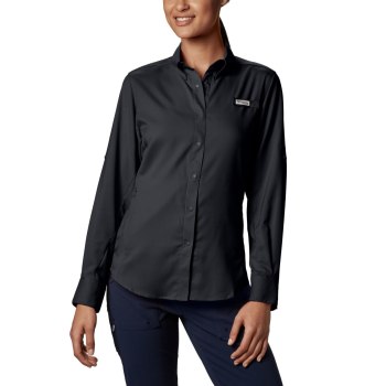 Columbia Overhemd Dames, PFG Tamiami II Long Sleeve Zwart, 38KFZCYUM